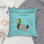 Ducko Originals #OG08 Totally Legit Anatomy of The Duck Soft Home Decor Throw Pillow