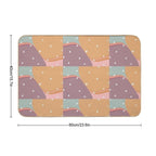 Retro 1980 Aesthetic Colour-block  Odorless Bath Mat