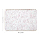 Confetti Watercolor Dots Pattern - Snow + Rose  Fade-Resistant Bath Mat