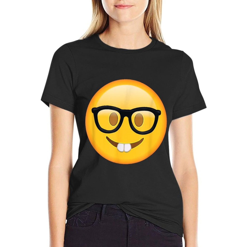 Nerd Glasses Buckteeth Emoticon Funny Hilarious Nerdy Face  Classic T-Shirt