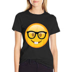 Nerd Glasses Buckteeth Emoticon Funny Hilarious Nerdy Face  Classic T-Shirt
