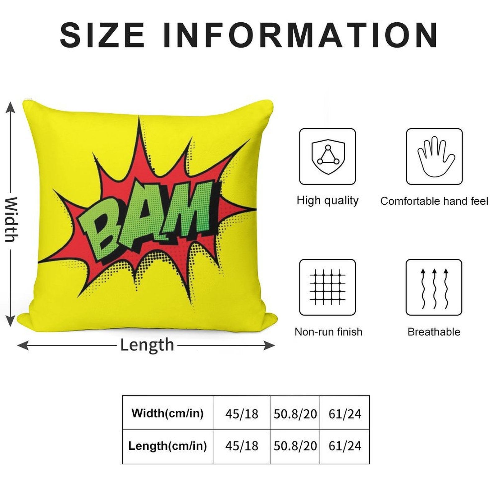 Bam Soft Bedroom Essential Throw Pillow