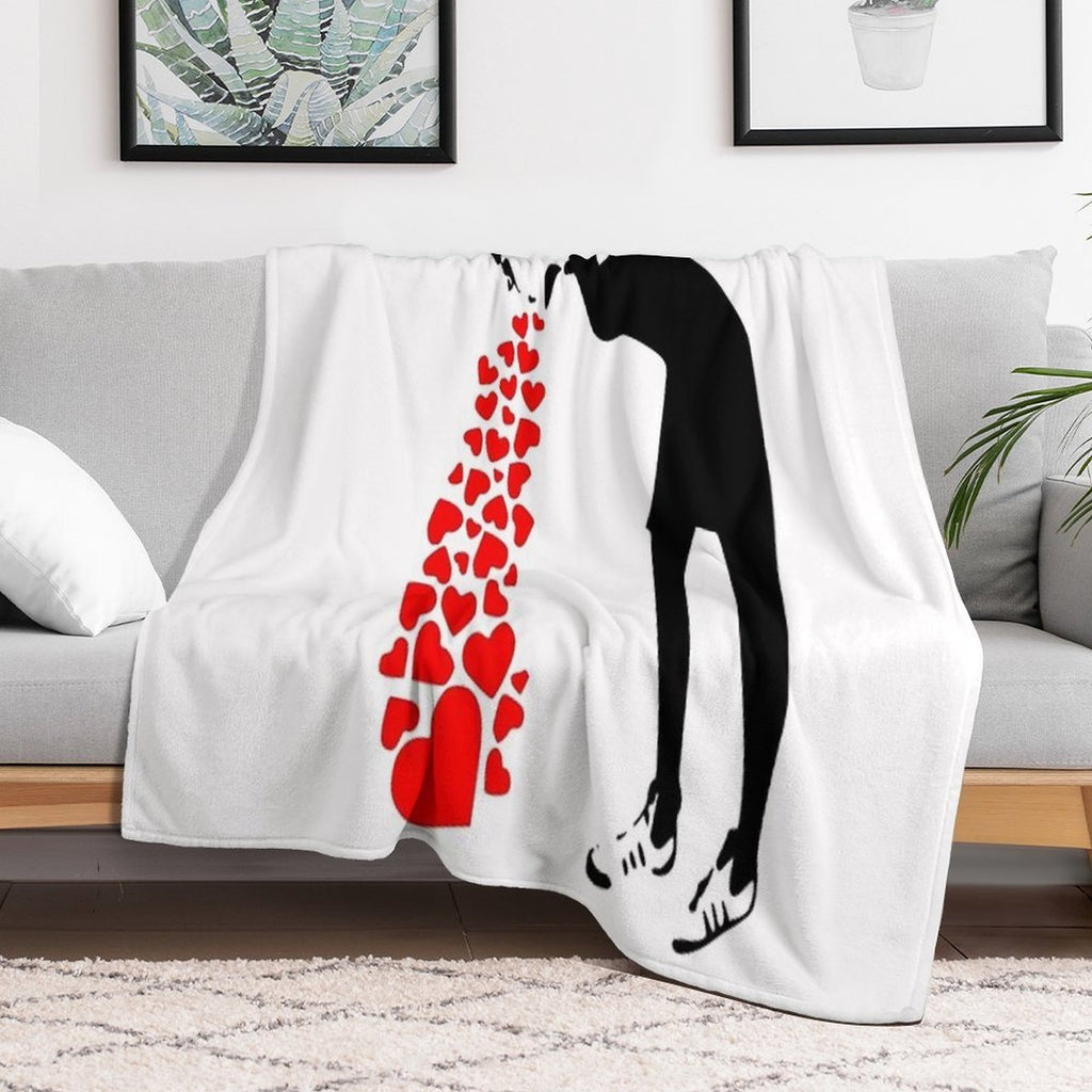 Love Sick Banksy Stencil Easy Care Throw Blanket