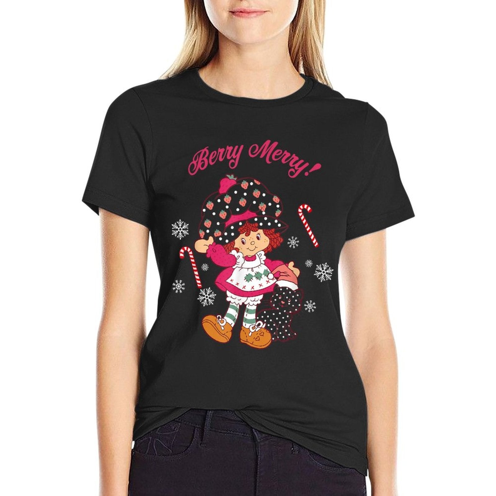 Strawberry Shortcake Christmas Berry Merry!  Graphic-printed T-Shirt