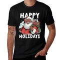 Happy Santa African American Christmas Holidays Black Pride Sweatshirt  Stretchy T-Shirt