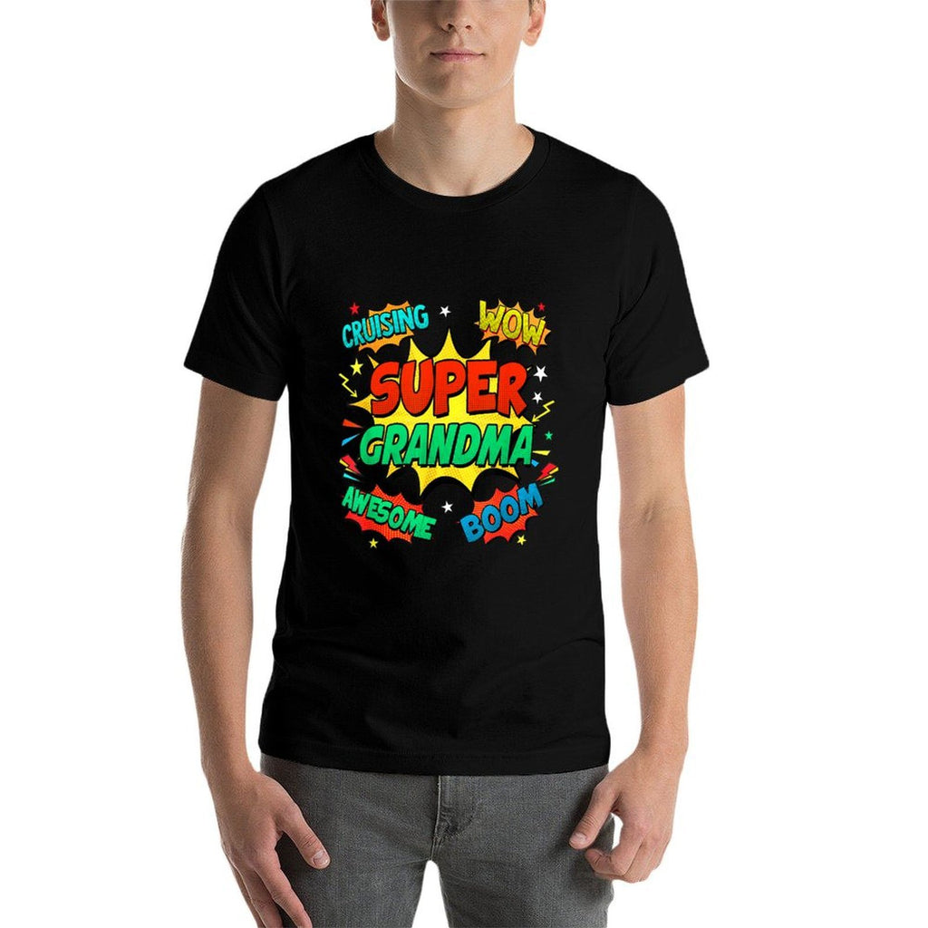 Super Hero Family Pajamas Comic Birthday Gift Womens Black Modern  Odor-resistant T-Shirt