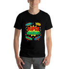 Super Hero Family Pajamas Comic Birthday Gift Womens Black Modern  Odor-resistant T-Shirt