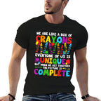 Funny Teacher We Are Like A Box Of Crayons Back To School for Men Women Girls Kids  Classic T-Shirt