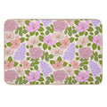Soft Romantic Pastel Botanicals  Fade-Resistant Bath Mat