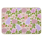 Soft Romantic Pastel Botanicals  Fade-Resistant Bath Mat
