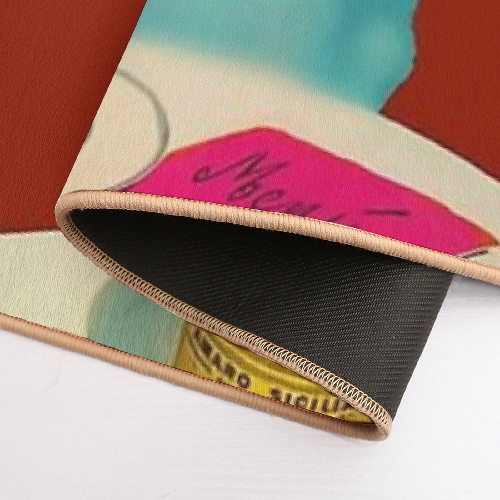 Vintage Italian Liqueur Averna Amaro Sicilia Aperitif Alcoholic Bevarage Advertising Brunette Sitting at Cafe Table Advertisemen  Non-Slip Bath Mat