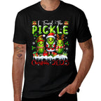I Found The Pickle Christmas 2025 Santa Reindeer Elf Pickles  Fade-proof Color T-Shirt