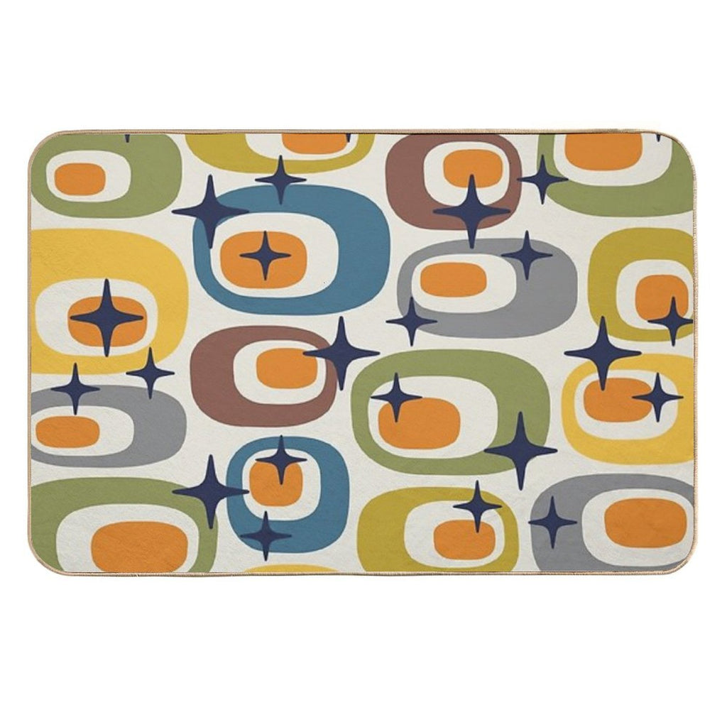 Mid Century Modern Atomic Sparkles 735  Stain-Proof Bath Mat