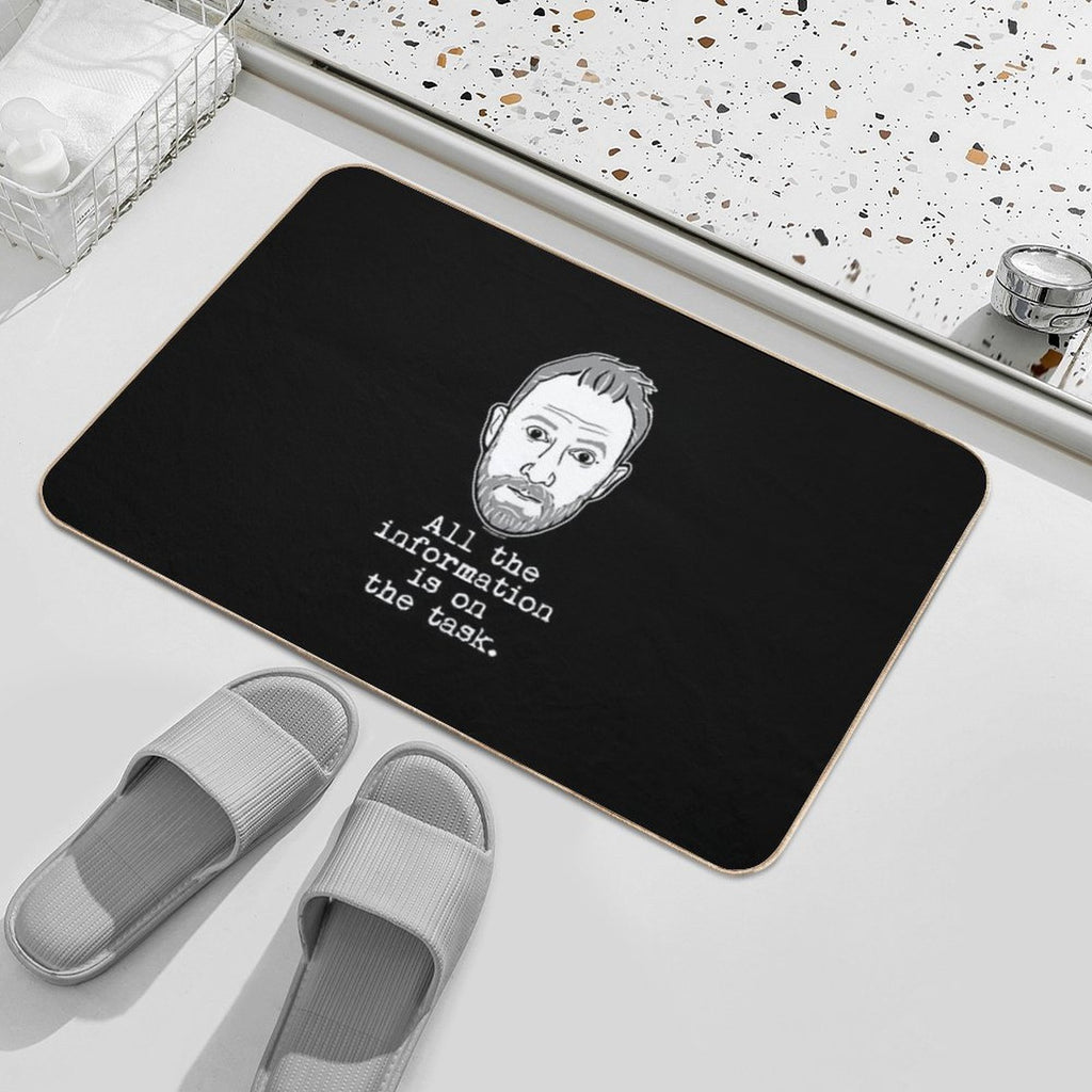 Taskmaster - All The Information Is on The Task - Alex Horne  Repositionable Bath Mat