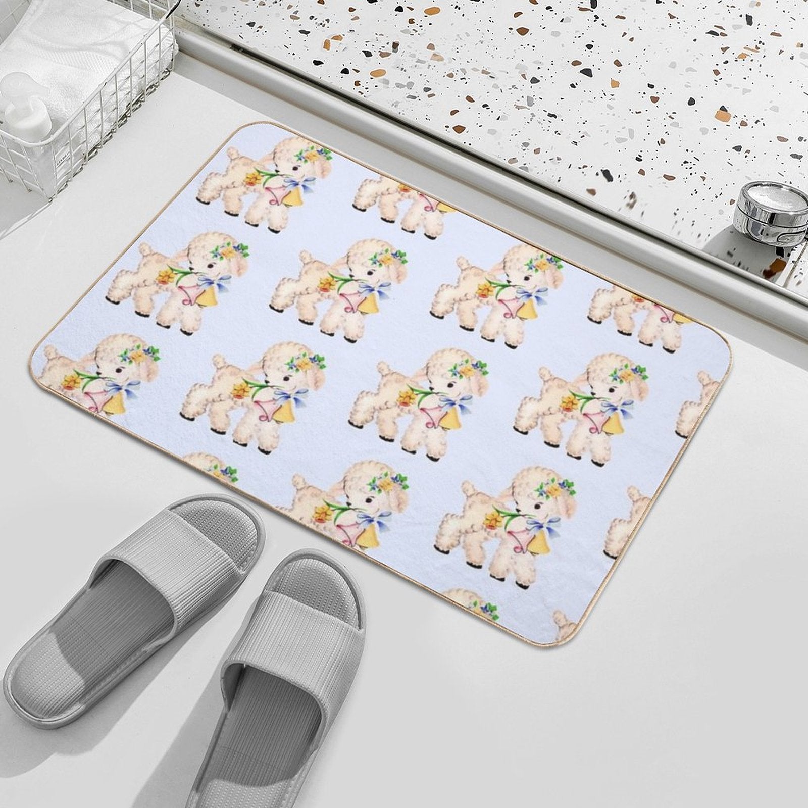 Kitsch Lamb  Rapid-Drying Bath Mat