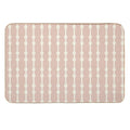 Soft Pink Beige with Cream Lines – Minimalist Neutral Striped Pattern  Slip-Resistant Bath Mat