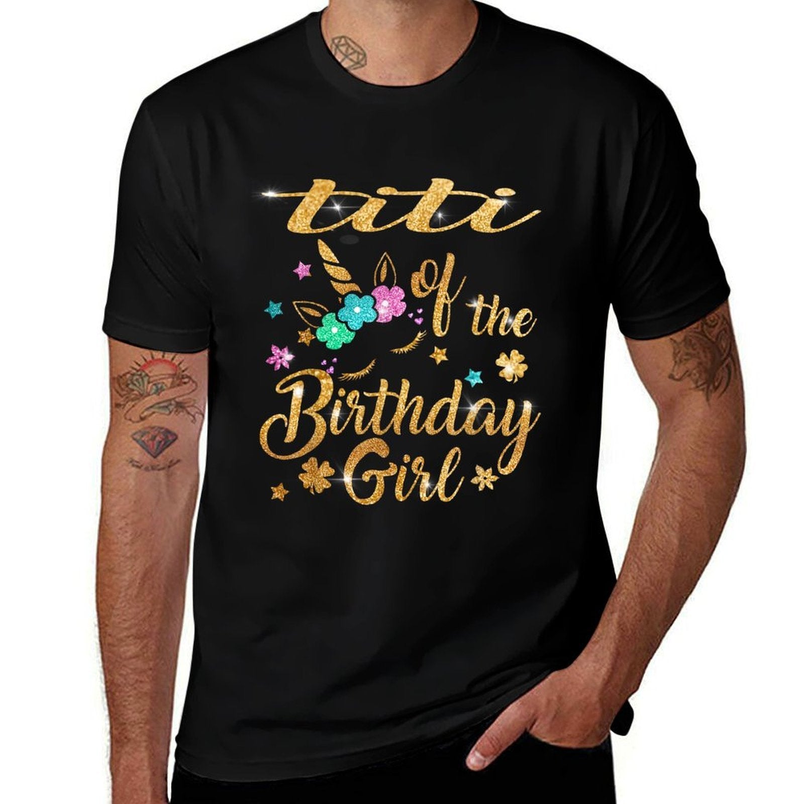 Titi of The Birthday Girl Unicorn  Durable T-Shirt