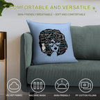 Spelmanite Blue Soft High-Density Material Throw Pillow