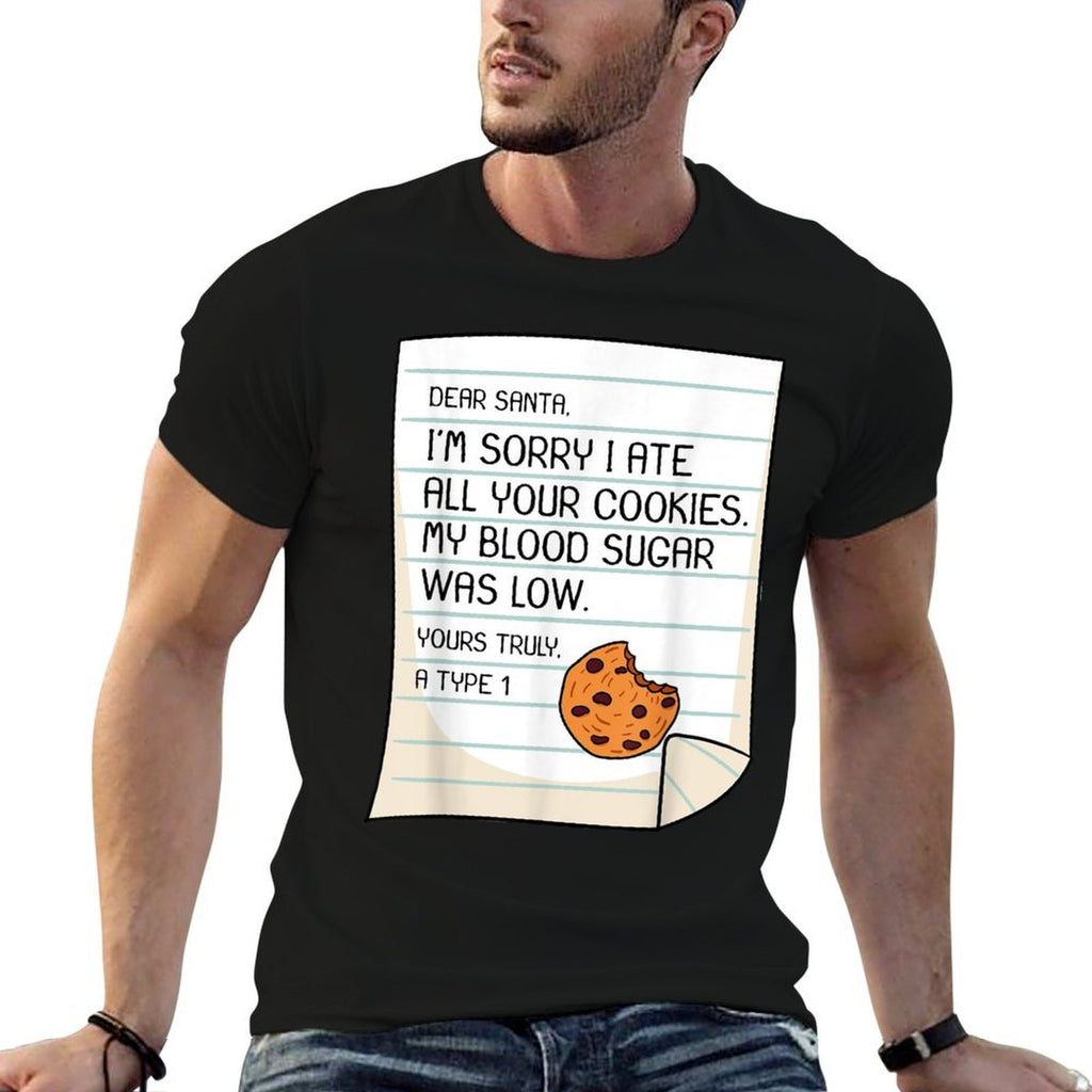 Diabetes Christmas Cookies Dear Santa Diabetic Awareness  Odor-resistant T-Shirt