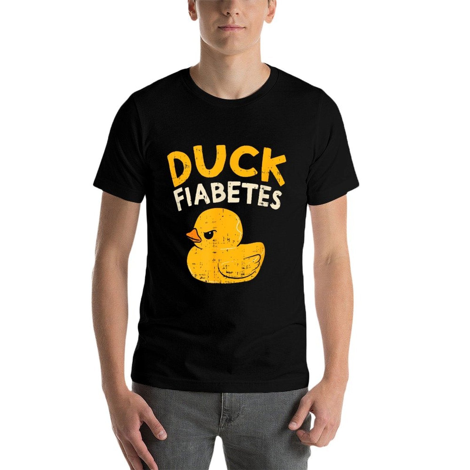 Funny Diabetes Awareness I Duck Fiabetes I Cool Rubber Duck Comfortable T-Shirt