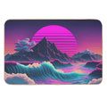 Coastal Cosmos A Vaporwave Sunset Overlooking The Ocean  Multi-Purpose Bath Mat