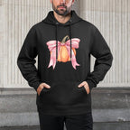 Coquette Autumn Pumpkin Pink Bow Girly Halloween Fall Women Shape Retention Hoodie