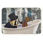 Harnessed for Riding  Repositionable Bath Mat