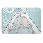 Relaxing Bath in Blue Tones  Repositionable Bath Mat