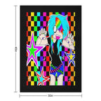 Colourful Rainbow Scene Girl Quick-dry Throw Blanket