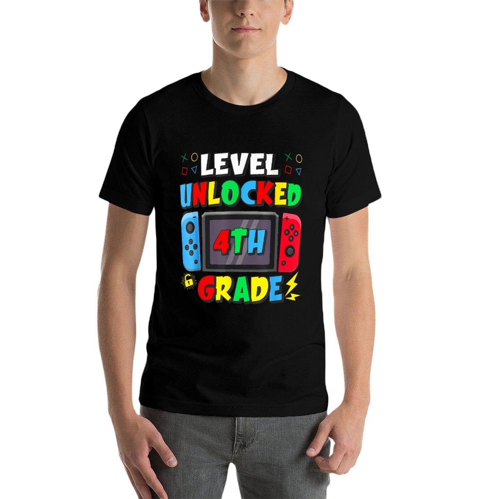 First Day Of 4th Grade Level Unlocked Game Back To School  Classic T-Shirt