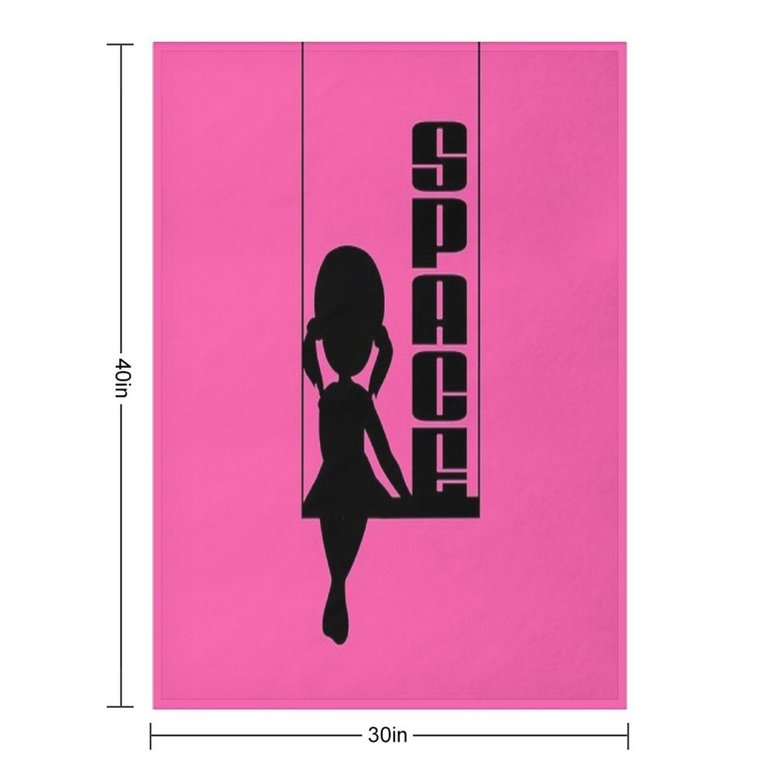 Little Space Swing (Black) Comfort Throw Blanket