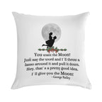 George Lassos The Moon Soft Warmth Comfort Throw Pillow
