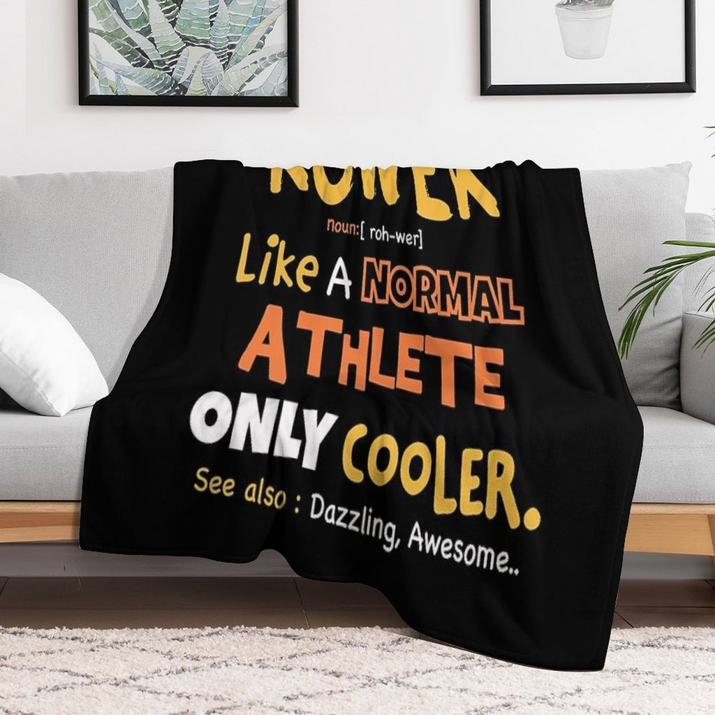 Funny Rower Definition   Rowing Athlete  Rowing College  Rowing Gift Idea Velvety-soft Throw Blanket