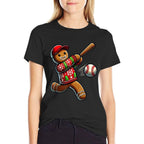 Baseball Christmas Gingerbread Man Baseball Ugly Christmas  Versatile T-Shirt