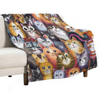 Cute Cats Durable Throw Blanket