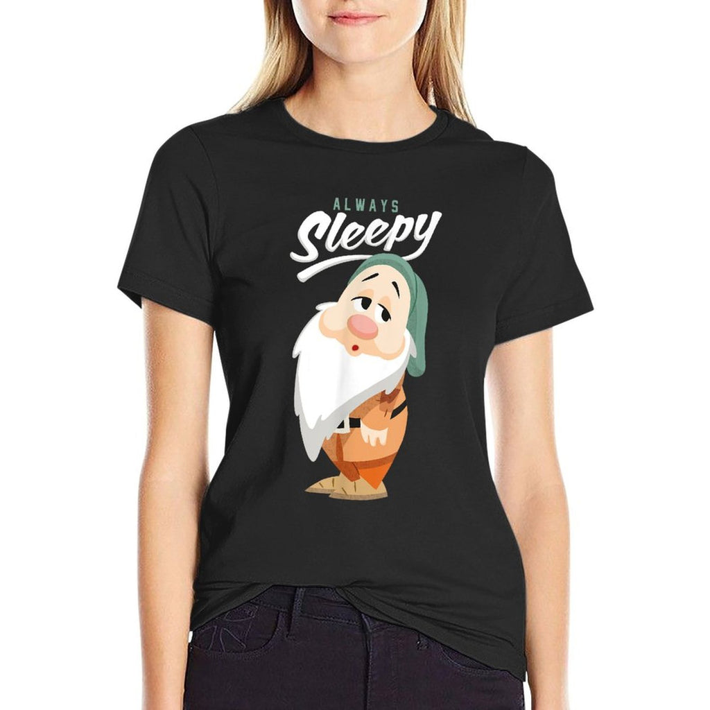 Disney Snow White And The Seven Dwarfs Always Sleepy  Eco-friendly Material T-Shirt