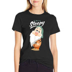 Disney Snow White And The Seven Dwarfs Always Sleepy  Eco-friendly Material T-Shirt