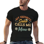 My Favorite Sailor Calls Me Meme Funny Sailing Grandma Retro  Moisture-wicking T-Shirt