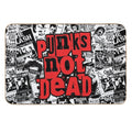 Punk Flyers Collage Punkrock Punks Not Dead Stencil  Fade-Resistant Bath Mat