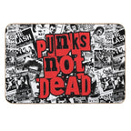 Punk Flyers Collage Punkrock Punks Not Dead Stencil  Fade-Resistant Bath Mat
