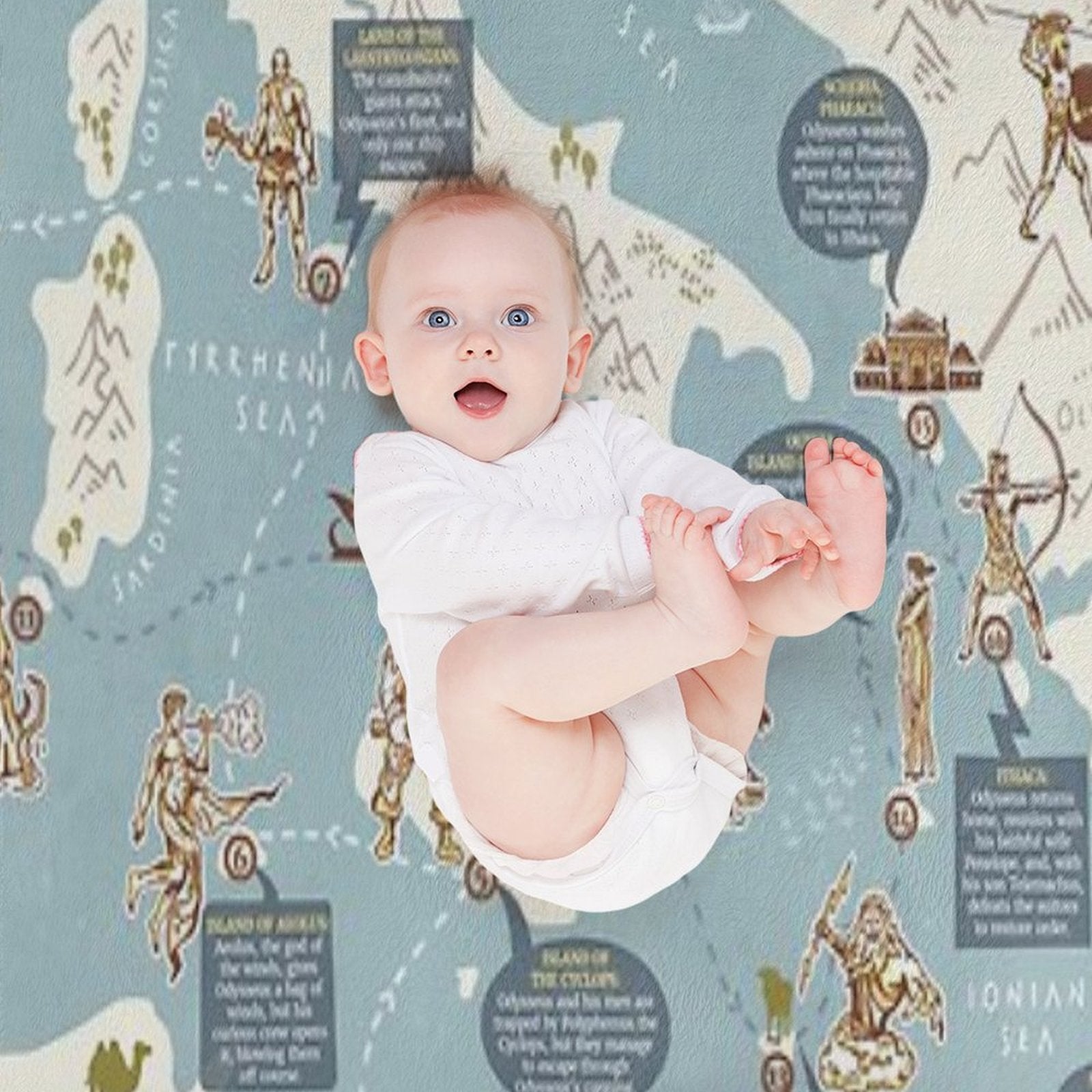 Odyssey A Map of Myth And Legend Versatility Throw Blanket