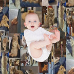 Playful Whiskers A Photo Collage of Brown And Fawn Fluffy Kittens Machine-washable Throw Blanket