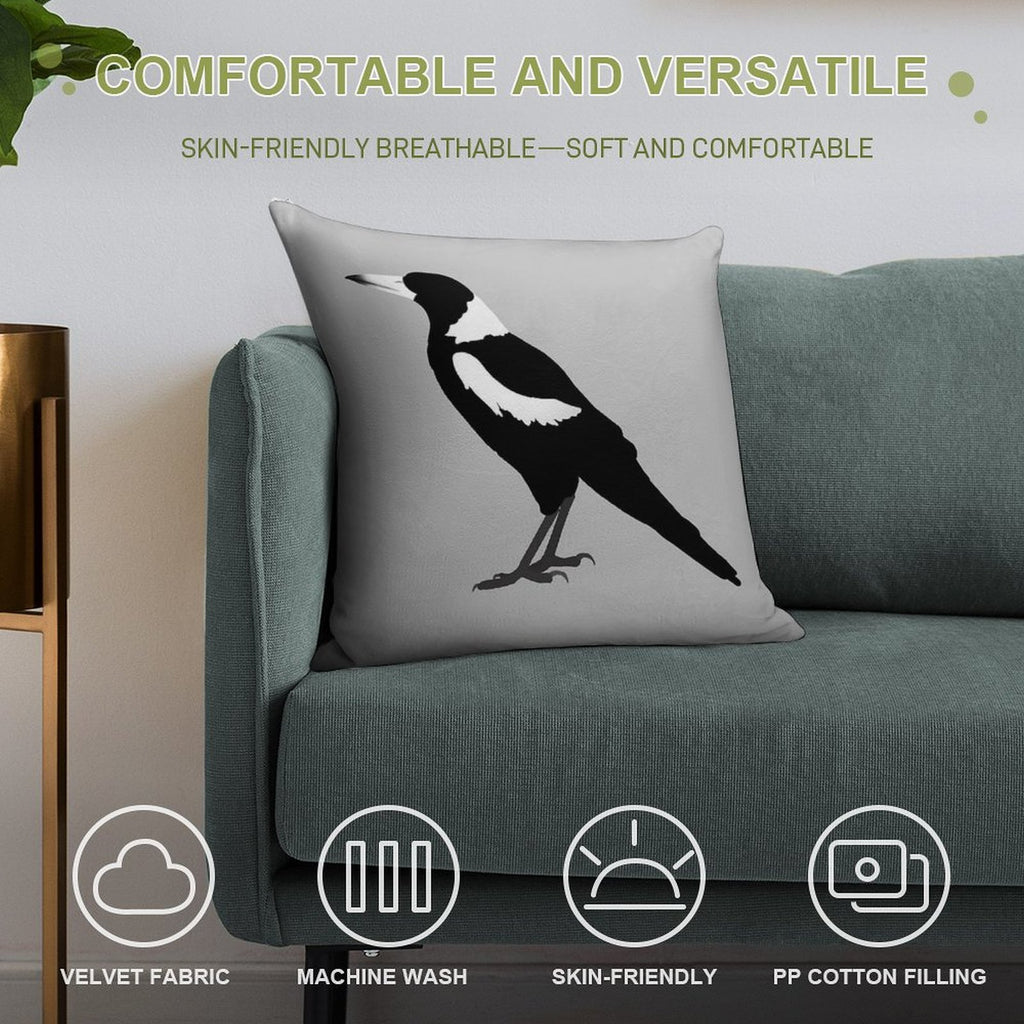 Magpie Soft Gift Ready Throw Pillow