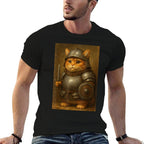 Cat Knight Funny Meme  Heathered Texture T-Shirt