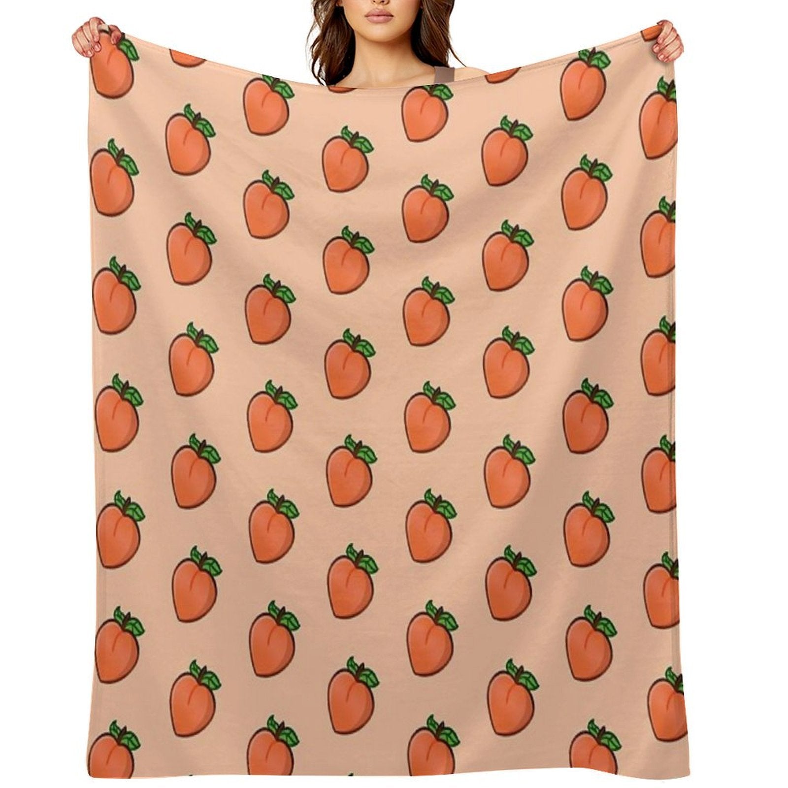 Cute Peach Multi-functional Throw Blanket