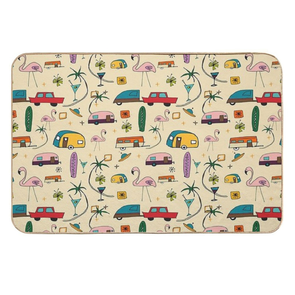 Vintage Kitsch Pearl #midcentury  Easy To Clean Bath Mat