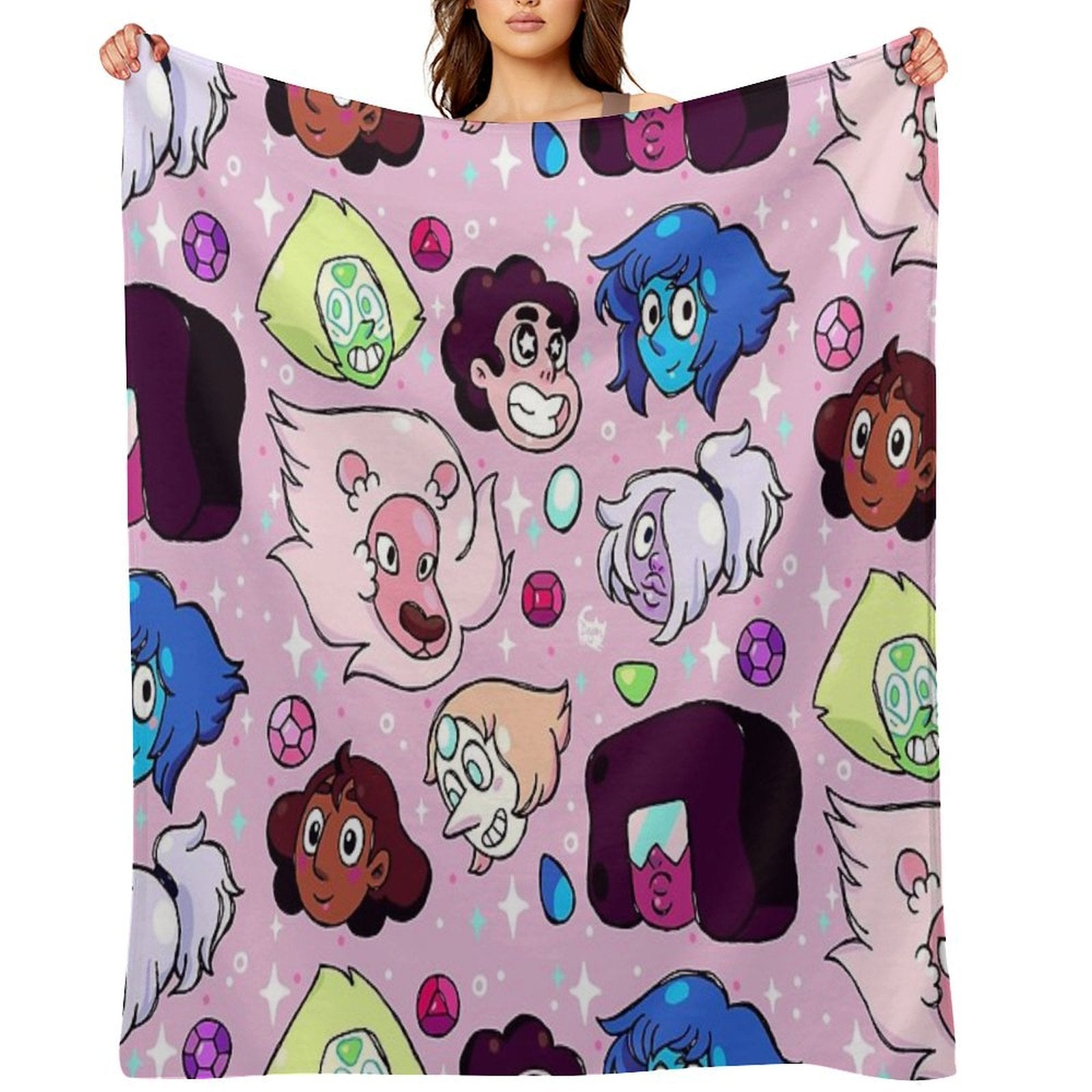 Crystal Gem Friends Premium Throw Blanket