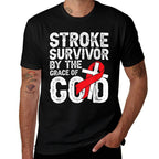 Stroke Survivor by The Grace of God - Stroke Survivor  Rolled Sleeves T-Shirt