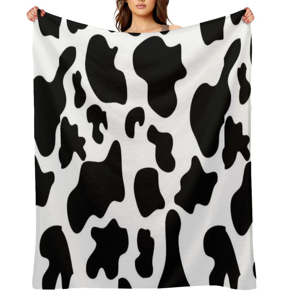 Cow Print Designer Face Mask Reusable & Washable, Designer Inspired, Black, White,Festival Comfort Throw Blanket