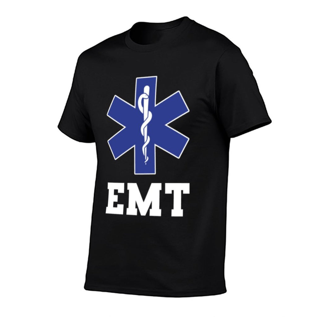 EMT EMS Paramedic Thin White Line Two-Sided EMT Gift  Heathered Texture T-Shirt